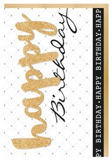 SUSY CARD Geburtstagskarte Glitzer "Happy"