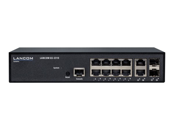 LANCOM LANCOM GS-2310, . Managed Layer-2-Switch mit 10 Ports, 8 Gigabit Ethernet Ports, 2 Combo-Ports (TP/S