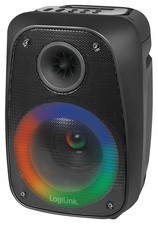 LogiLink Bluetooth Lautsprecher mit Partylicht, schwarz