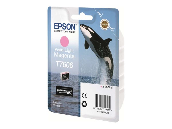 EPSON T7606 Vivid Light Magenta Tintenpatrone C13T76064010