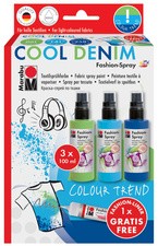 Marabu Textilsprühfarbe "Fashion-Spray", Set COOL DENIM