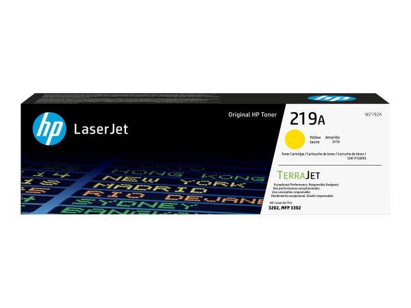 HP 219A Yellow Original LaserJet Toner Cartridge W2192A