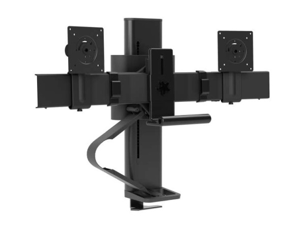 ERGOTRON TRACE Desk Dual Monitor Mount with Slim-Profile Clamp black 45-658-224