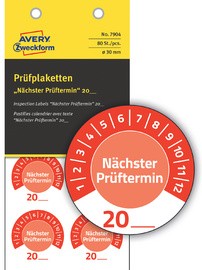 AVERY Zweckform Prüfplaketten "Nächster Prüftermin", blau