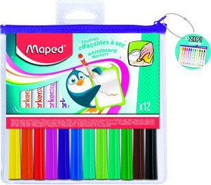 Maped Whiteboard-Marker Marker'Peps,12er Reißverschlußtasche