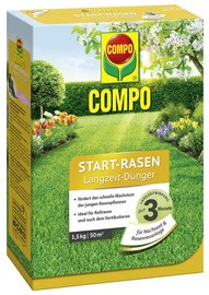 COMPO Start-Rasen Langzeit-Dünger, 1,5 kg für 50 qm