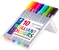 STAEDTLER Fineliner triplus BRILLIANT COLOURS, 20er Etui