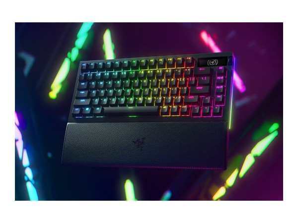 RAZER BlackWidow V4 Pro - Tastatur - 75% - mit OLED-Display, Befehlswähler RZ03-05130300-R3E1