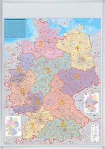 FRANKEN Deutschland Postleitzahlen-Karte, magnethaftend