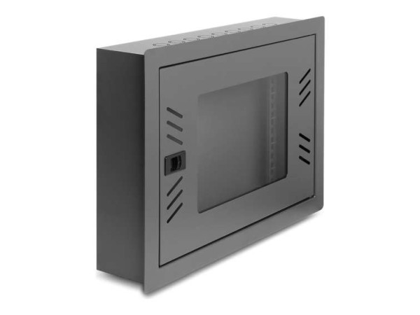 DELOCK 12" Netzwerk/Schaltschrank mit herausnehmbarer Front 6 HE schwarz 43424