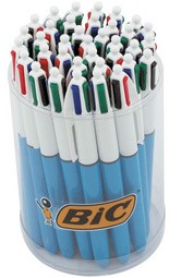BIC Druckkugelschreiber 4 Colours Original, 36er Display