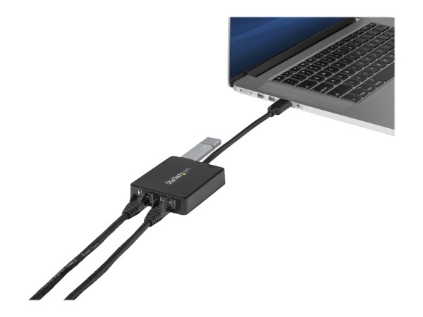 STARTECH.COM USB 3.0 SuperSpeed auf Dual Port Gigabit Ethernet LAN Adapter USB32000SPT