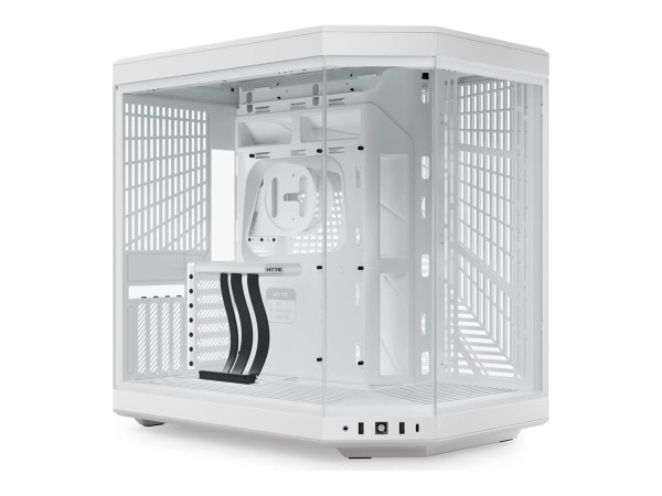 HYTE HYTE Y70 Zweikammer ATX Midi Tower Gaming Gehäuse Schneeweiß mit Glasfenster