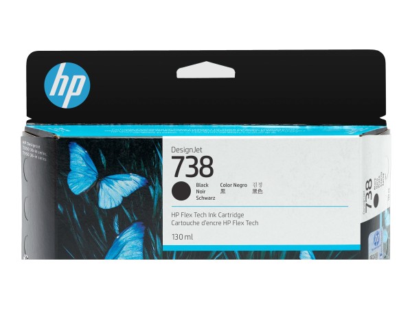 HP HP 738 130-ml Black DesignJet Ink Cartridge