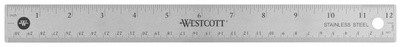WESTCOTT Metall-Lineal mit Kork-Rückseite, Länge: 300 mm