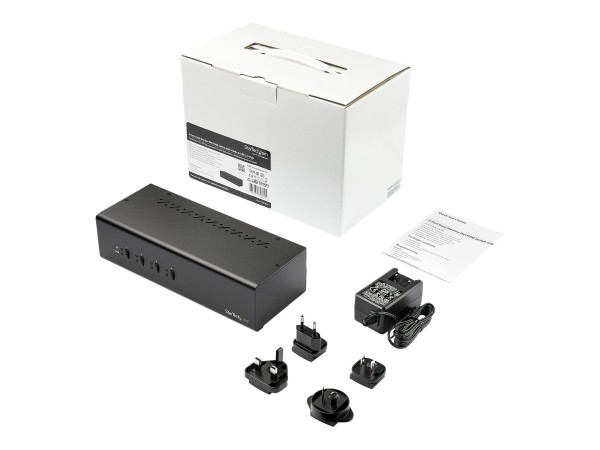 STARTECH.COM 4 Port DVI KVM Switch mit USB 3.0 Hub - Dual Monitor KVM Umsch SV431DD2DU3A