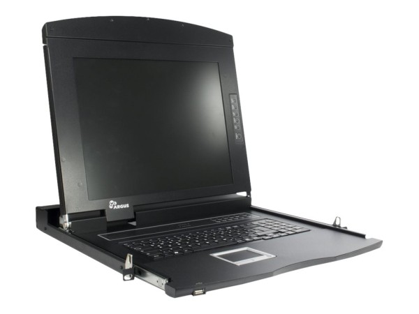 INTERTECH IPC 17" LED KVM AS-7104 DLS,DVI 4 Port retail 99997207