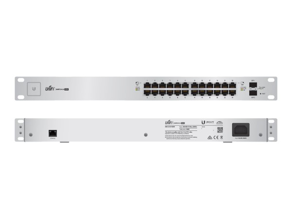 UBIQUITI NETWORKS Ubiquiti UniFi Switch 24, 500W, 24 Gigabit RJ45 Ports, 2 US-24-500W