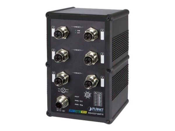 PLANET TECHNOLOGY PLANET Industrial IP67 Rated 6-Port 10/100/1000T M12 Mana IGS-5227-6MT-X