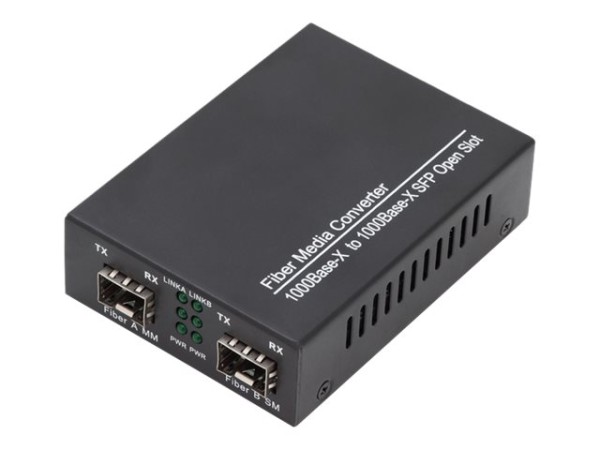 DIGITUS Gigabit Multimode zu Singlemode Medien Konverter SFP zu SFP 155Mbps DN-82133
