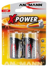 ANSMANN Alkaline Batterie "X-Power", Baby C, 2er Blister