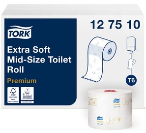 TORK Midirollen-Toilettenpapier, 3-lagig, weiß, 70 m