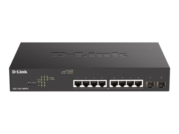 D-LINK DGS-1100-10MPV2 10-Port PoE+ Gigabit Smart Switch DGS-1100-10MPV2