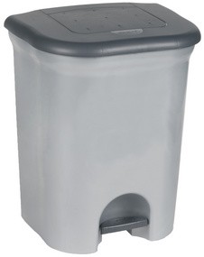 keeeper Tret-Abfallbehälter "torge", 2x 11 Liter, silber