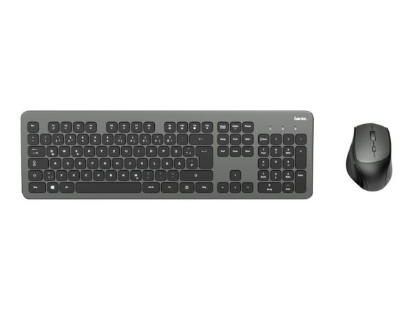 HAMA HAMA KMW-700 - Tastatur-und-Maus-Set - kabellos - 2.4 GHz - German QWERTZ - Schwarz, Anthrazit