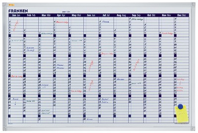 FRANKEN X-tra!Line Planungstafel Jahreskalender, 900x600 mm