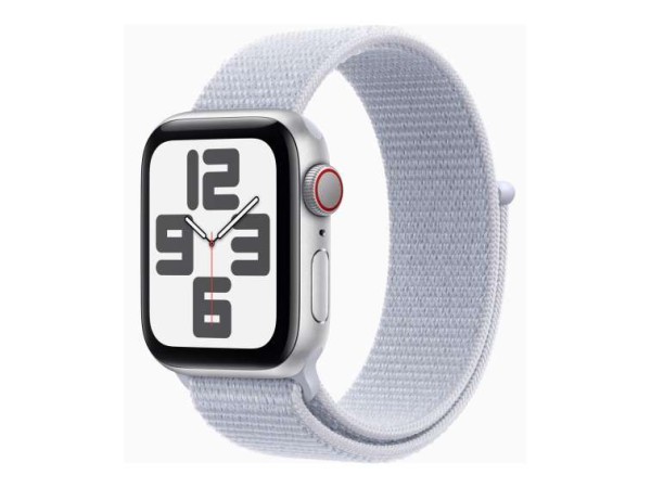 APPLE Watch SE GPS + Cellular 40mm Silver Aluminium Case with Blue Cloud Sp MXGE3QF/A