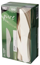 PAPSTAR Papier-Messer "pure", Länge: 158 mm, weiß, 100er