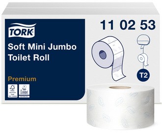 TORK Minirollen-Toilettenpapier Jumbo, 2-lagig, weiß, 170 m