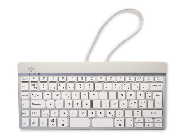R-GO TOOLS R-GO TOOLS Tastatur Split Break ND-Layout Bluetooth weiß