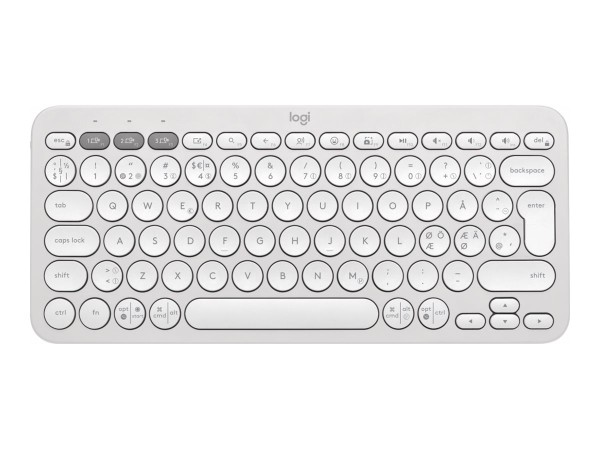 LOGITECH LOGITECH Pebble Keys 2 K380s Tastatur RF Wireless + Bluetooth QWERTY Dänisch - Finnisch - Norwegisch