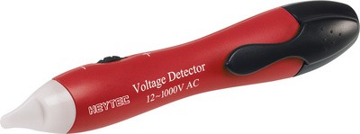 HEYTEC Kontaktloser Spannungsprüfer mit Alarm, Farbe: rot