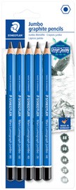 STAEDTLER Bleistift Mars Lumograph jumbo, 5er Blister