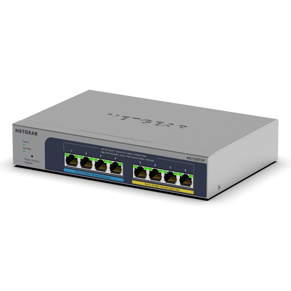 NETGEAR NETGEAR MS108TUP - 1 year Insight Managed 8PT MG 4x U60 POE++ , 4x PoE+ Ports, 230W PoE Budget