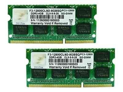 G.SKILL SODDR3-RAM 8GB Kit (2x4GB) PC3-12800 CL9 G-Skill