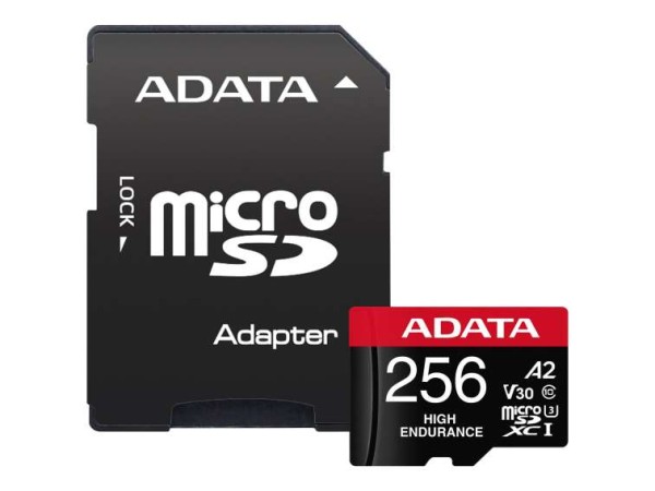 A-DATA High Endurance UHS-I U3 256GB inkl. Adapter AUSDX256GUI3V30SHA2-RA1