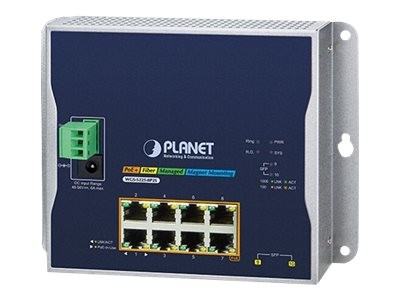 PLANET TECHNOLOGY PLANET TECHNOLOGY PLANET Industrieller Layer 2 8-Port 10/100/1000T PoE Switch Wandmontage 2 x SFP