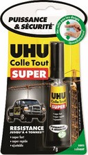 UHU Colle SUPER Strong & Safe, 7 g, sur carte blister