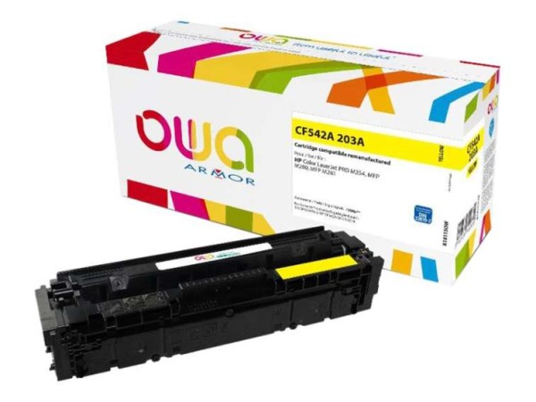 ARMOR OWA Toner komp. HP CF542A und 203A yellow 1300 S. (K18115OW) K18115OW