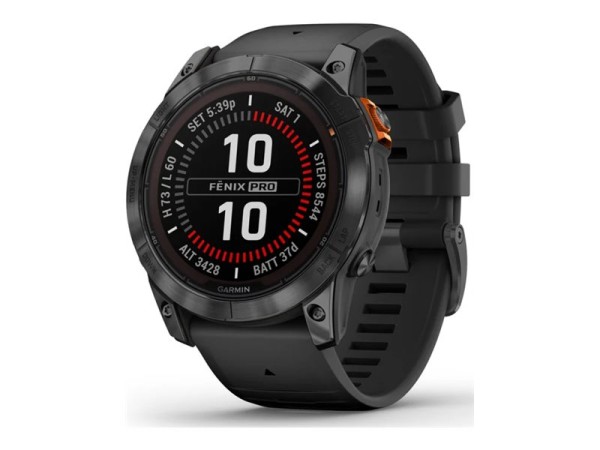 GARMIN Fenix 7X Pro - Solar Edition - 51 mm - Slate Gray - Sportuhr mit Ban 010-02778-01