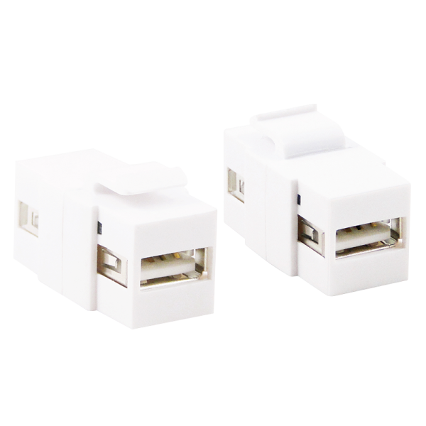 LOGILINK LOGILINK Keystone Coupler USB2.0-A > USB2.0-A F/F, white