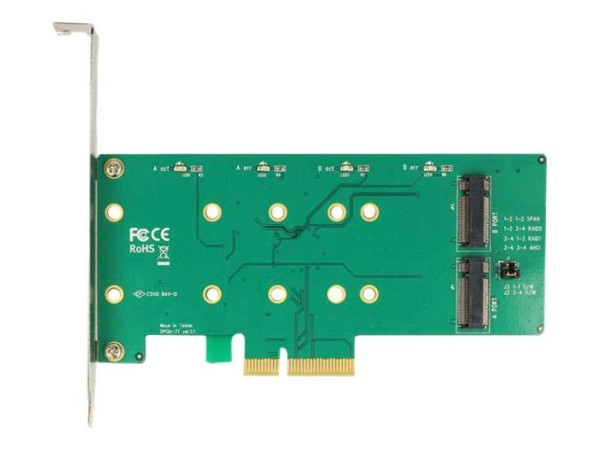 DELOCK PCI Express Card > 2 x internal M 89536