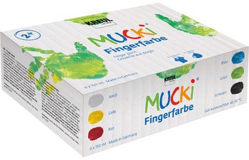 KREUL Fingerfarbe "MUCKI", 150 ml, 6er-Set