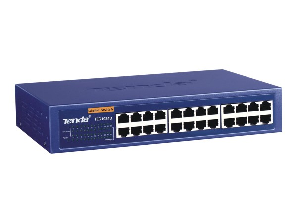 "Switch TENDA 24Port TEG1024D (10/100/1000) metal case 19"" retail" Allgeme TEG1024D