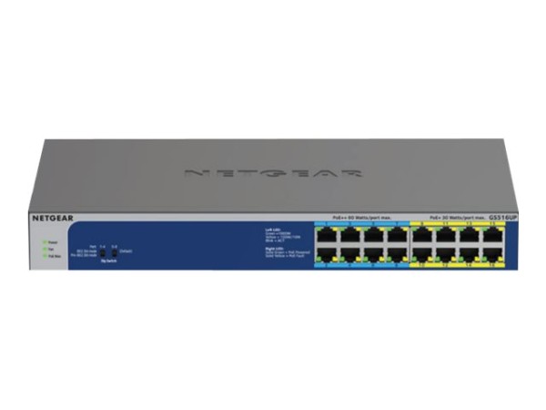 NETGEAR 16PT GE U60 POE++ UM SWITCH GS516UP-100EUS