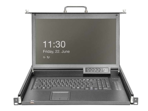 DIGITUS Modulare Konsole 17"HD LCD,16-port HDMI KVM Deutsch DS-72220-7GE